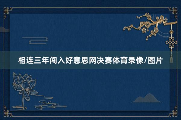 相连三年闯入好意思网决赛体育录像/图片